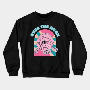 Moonlit Magic: Over the Moon Retro Dream Crewneck Sweatshirt